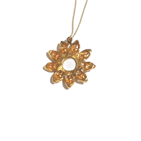 ANSON GOLD-TONE IRIDESCENT CRYSTAL & PEARL CROSS PENDANT 18" NECKLACE - Picture 4 of 9